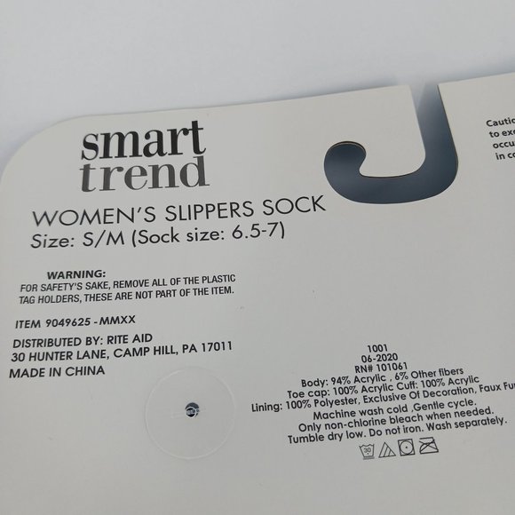 SMART TREND WOMENS SLIPPER SOCK SIZE 7 - Picture 5 of 5
